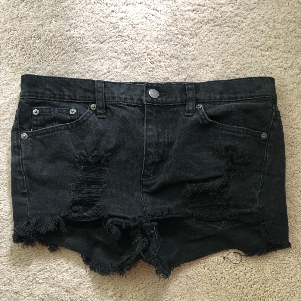 Ralph Lauren black jean shorts